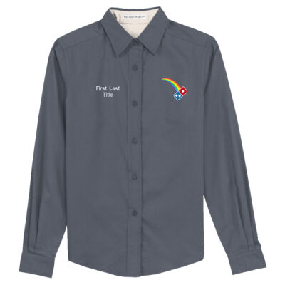 Rainbow Pizza Lady's Dress Shirt Thumbnail