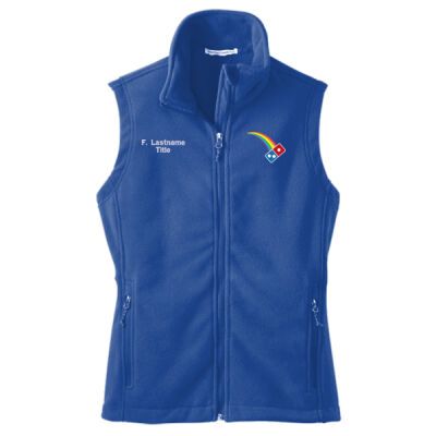 Rainbow Pizza Women's Fleece Vest Thumbnail