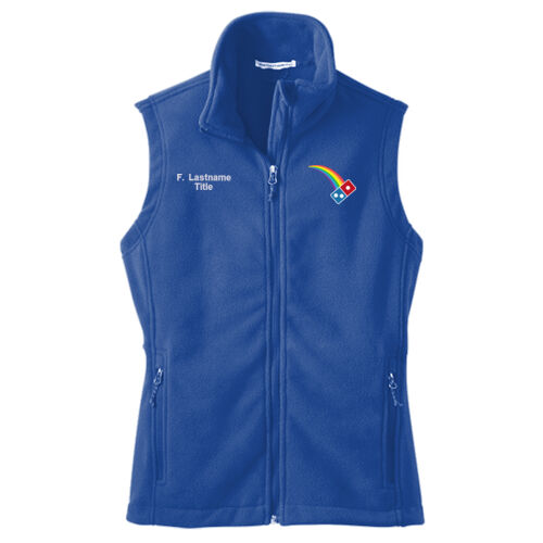 Rainbow Pizza Women's Fleece Vest Thumbnail
