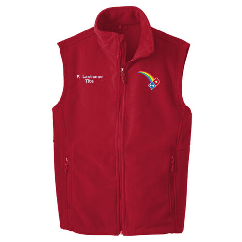 Rainbow Pizza Men's Fleece Vest Thumbnail